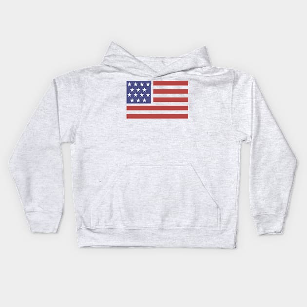 USA flag Kids Hoodie by ShirtyLife